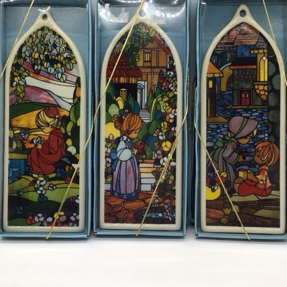 Set of 7 Beatitudes Precious Moments Ceramic Ornaments - Picture 5 of 8